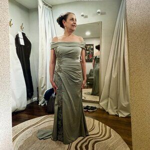 Montage by Mon Cheri M535 - Ruched Off-Shoulder Formal Gown